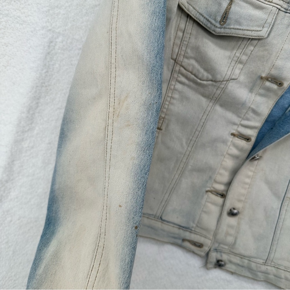 Vintage Y2K R4R Rave Jeans Gradient Denim Hooded Jacket - Picture 6 of 8